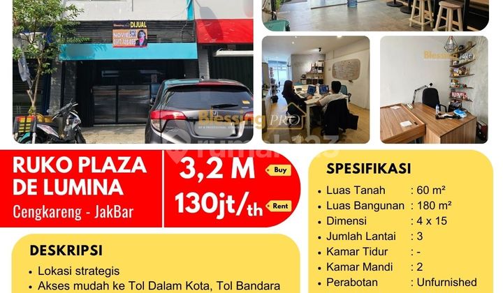 Dijual Cepat Ruko Plaza De Lumina, Semanan, Jakarta Barat