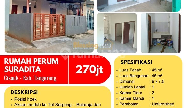 Dijual Rumah Murah Perum Suradita, Cisauk, Kab. Tangerang