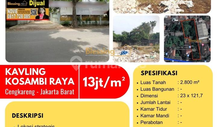 Dijual Cepat Kavling Kosambi Raya, Jakarta Barat