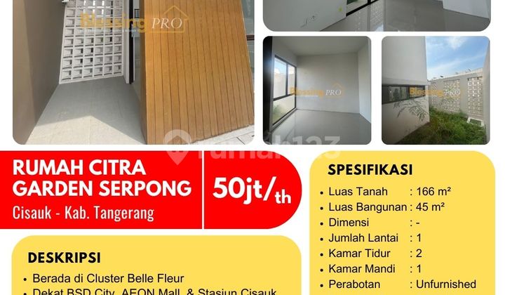 Disewakan Rumah Citra Garden Serpong, Cisauk, Kab. Tangerang