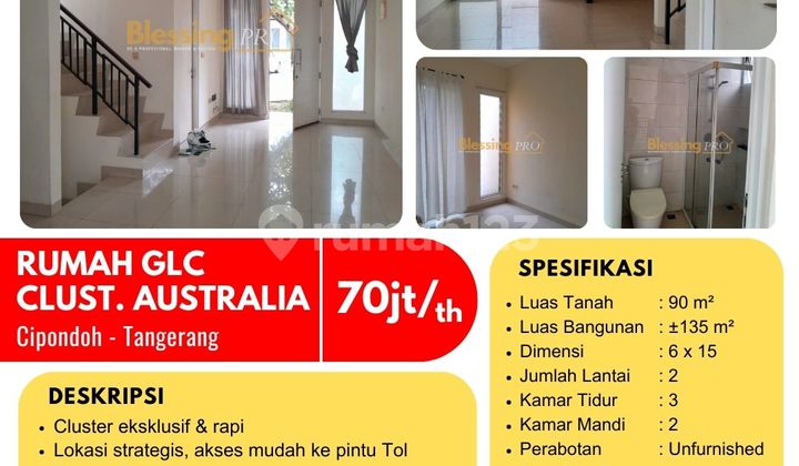 For Rent Fast Green Lake City Clust. Australia House, Cipondoh, Tangerang