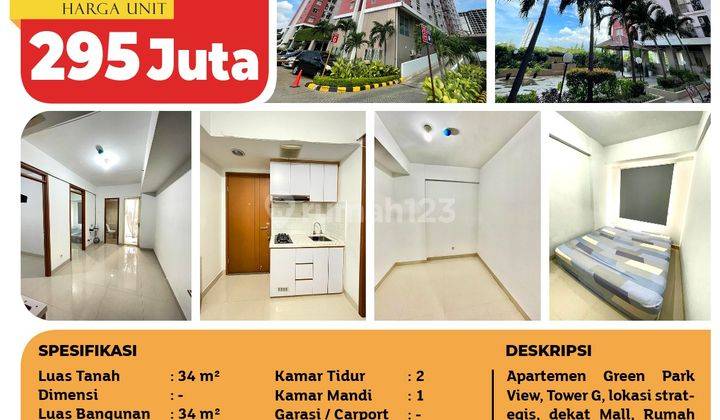 Dijual Cepat Fully Furnished,apartemen Green Park View, Jakbar 2