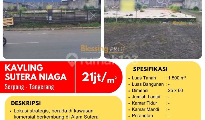 Dijual Kavling Sutera Niaga Iv, Serpong, Tangerang Selatan