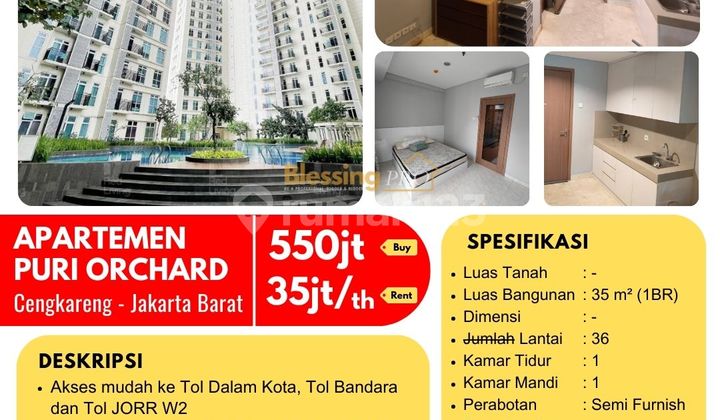 For Rent Fast 1BR Apt Puri Orchard Tower Cedar Height, Cengkareng, West Jakarta For Rent Fast 1BR Apt Puri Orchard Tower Cedar Height, Cengkareng, West Jakarta