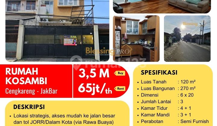 For Rent Semi Furnished House in Kosambi, Cengkareng, West Jakarta