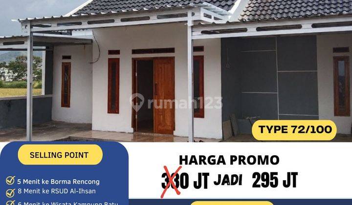 Rumah murah dekat perkotaan dilalui angkot 1