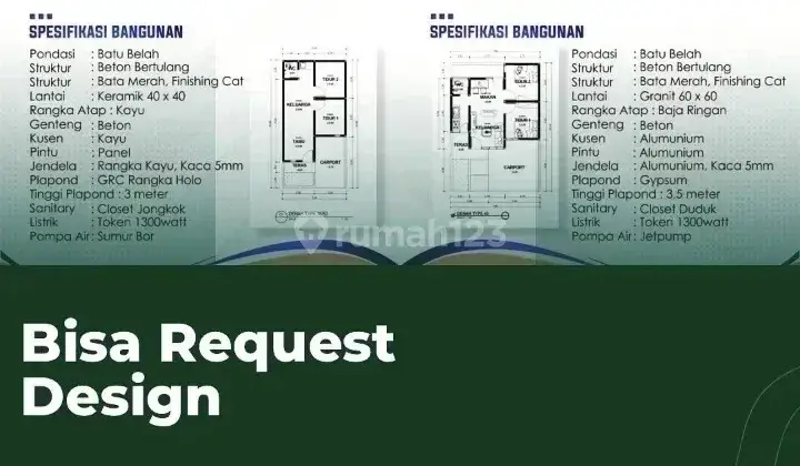 Rumah murah dekat perkotaan dilalui angkot 2