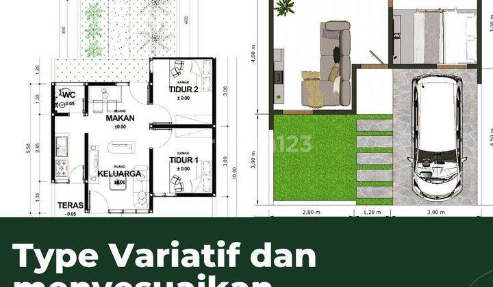 Rumah 1 lantai dekat RSUD Al Ihsan dilalui angkot 2