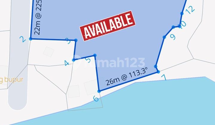 Jual Murah Tanah Los Pantai Pasut Tabanan Luas 2000m2 Lingk Villa 2