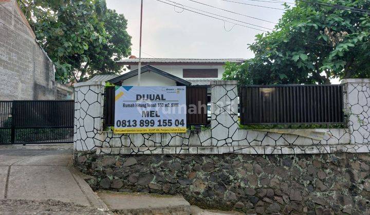 Rumah Tua Hitung Tanah 553 m2 Pinggir Jalan Dekat Stasiun Depok  1