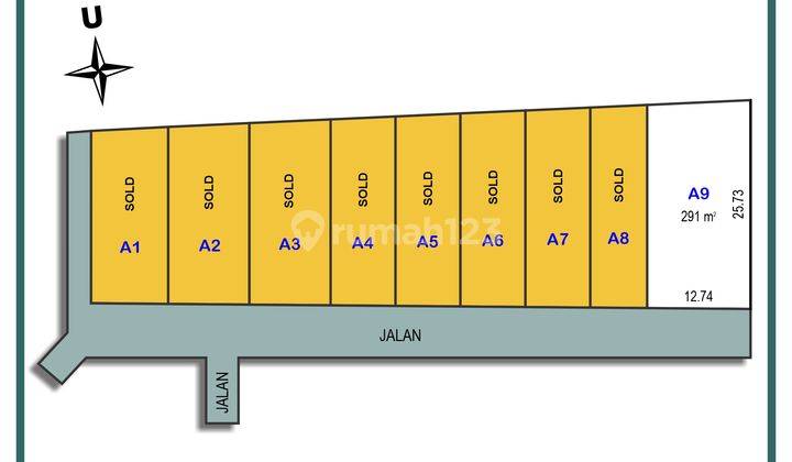 Tanah Jl. Timor Tim Dekat UGM Jogja SIAP AJB 2