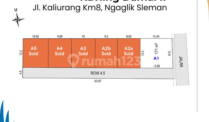 Tanah Murah Sleman di Jl Damai Yogyakarta SHM P 2