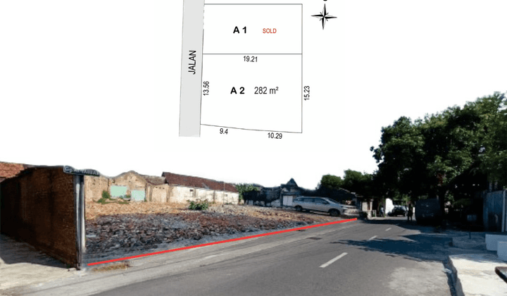 Tanah Tepi Jalan Sorosultan Umbulharjo Kota Jogja Siap AJB  2