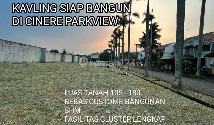 Tanah kavling cinere parkview hanya 5menit ke cilandak akses tol dalam cluster 1