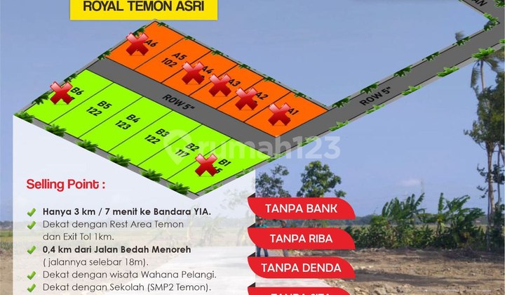 12 UNIT KAVLING TEMON ASRI SUPER STRATEGIS 7 MENIT BANDARA 1