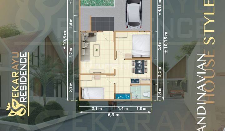 Rumah Modern Gaya Skandinavian Area Kampus Umy Bisa Kpr 2