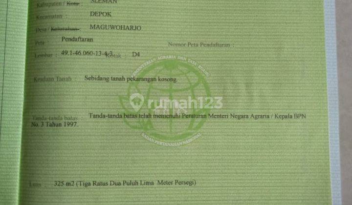 Tanah pekarangan 1menit Ringroad Maguwoharjo. 2