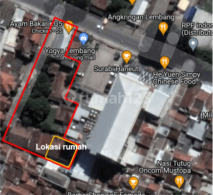 Jual rumah harga tanah saja di jalan raya lembang bersebelahan dengan jogja lembang super mall 1