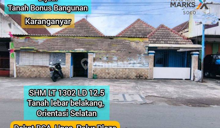 Dijual tanah bonus bangunan dekat Unsa Karanganyar jl utama