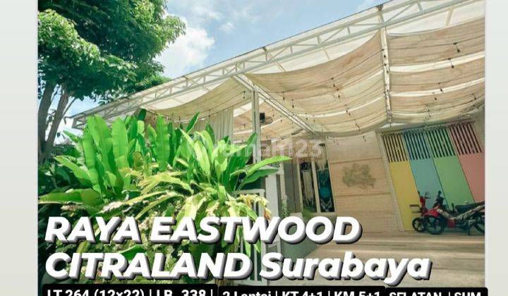 Dijual Rumah Raya Eastwood Citraland Garasi Carport 3 Mobil +PAGAR 2