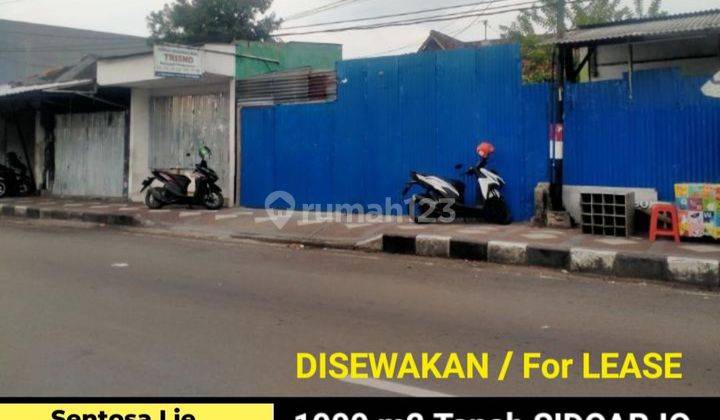 Disewakan 1000 m2 Tanah Nol Jalan Raya Sidoarjo Kota di Jl.Teuku Umar  STRATEGIS Komersial area sebaris Mie Gacoan Cocok buat Segala Usaha  1