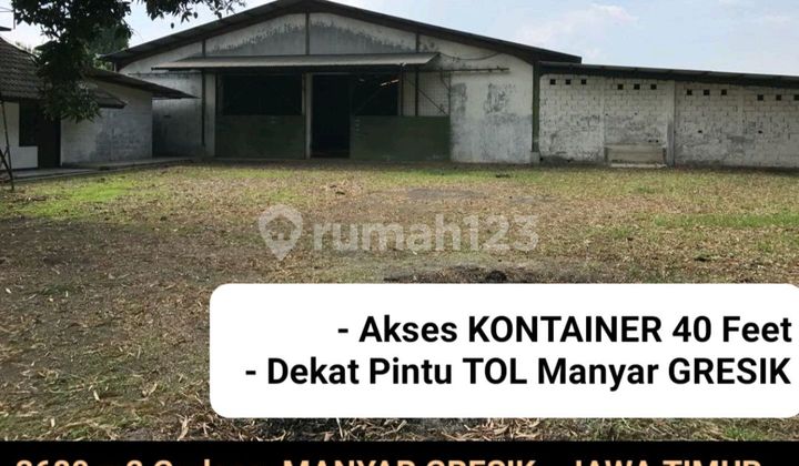 For Sale 3680 M2 Warehouse in Manyar Gresik, East Java, K H Syafii Area - Pongangan Village - 40 Feet Container Access - Near Manyar Toll Gate For Sale 3680 M2 Warehouse in Manyar Gresik, East Java, K H Syafii Area - Pongangan Village - 40 Feet Container Access - Near Manyar Toll Gate