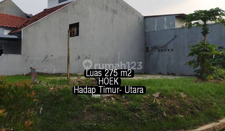 DIJUAL KAVLING HOEK 275 m2, HADAP TIMUR UTARA, DI YUNANI, BANJAR WIJAYA  1