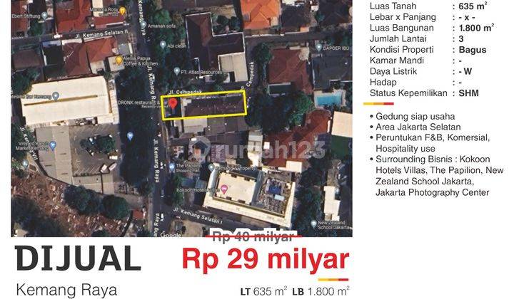 Dijual Ruang Usaha 3 Lantai SHM Murah Banget di Kemang Jaksel 2