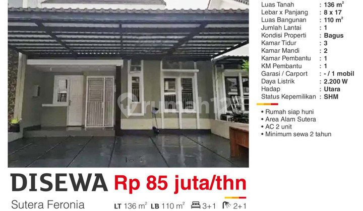Disewa Rumah Bagus Unfrnish Dekat Living World Mall Alam Sutera Disewa Rumah Bagus Unfrnish Dekat Living World Mall Alam Sutera