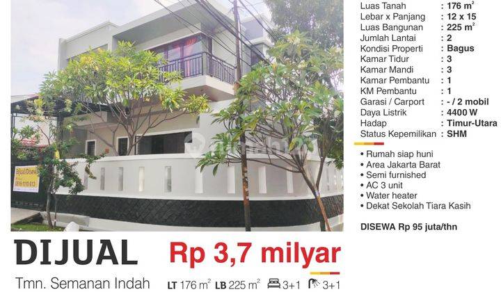 Dijual Rumah 2 Lantai Hoek Bebas Banjir Dekat Tiara Kasih School  1