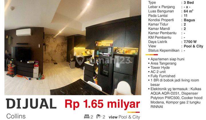 Dijual Apartemen 3BR Terenovasi Strategis di Serpong Raya TangSel 1