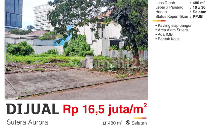 Dijual Kavling Siap Bangun IMB Strategis di Aurora Alam Sutera Dijual Kavling Siap Bangun IMB Strategis di Aurora Alam Sutera