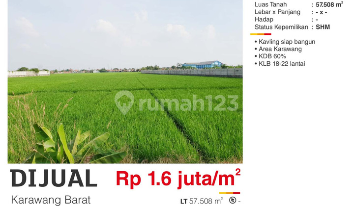 Dijual Kavling Siap Bangun SHM Strategis di Karawang Barat