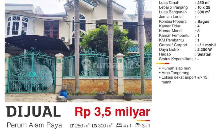 Dijual Rumah Bagus di Perum Alam Raya Dekat Airport Tangerang 1