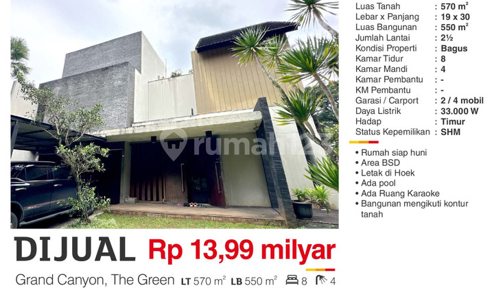 Dijual Rumah Mewah Siap Huni SHM Dekat Aeon Mall di The Green BSD Dijual Rumah Mewah Siap Huni SHM Dekat Aeon Mall di The Green BSD