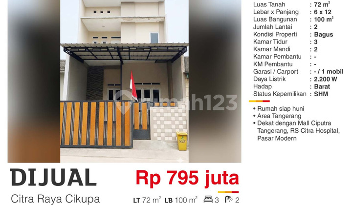 For Sale: Modern Minimalist House, Ready to Occupancy with SHM in Citra Raya Cikupa