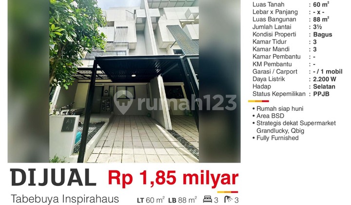 Dijual Rumah Minimalis Modern Furnish di Tabebuya Inspirahaus Bsd Dijual Rumah Minimalis Modern Furnish di Tabebuya Inspirahaus Bsd