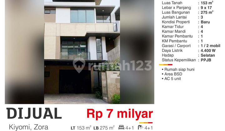 For Sale New Ready-to-Occupy House in Kiyomi Zora Cluster, BSD City