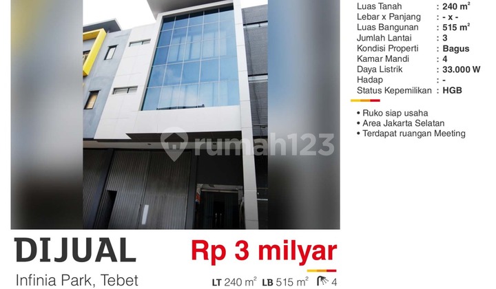 Dijual Ruko 3 Lantai Bagus dan Murah di Tebet Jakarta Selatan Dijual Ruko 3 Lantai Bagus dan Murah di Tebet Jakarta Selatan