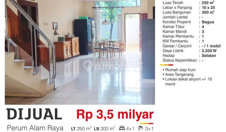 Dijual Rumah Bagus di Perum Alam Raya Dekat Airport Tangerang 2