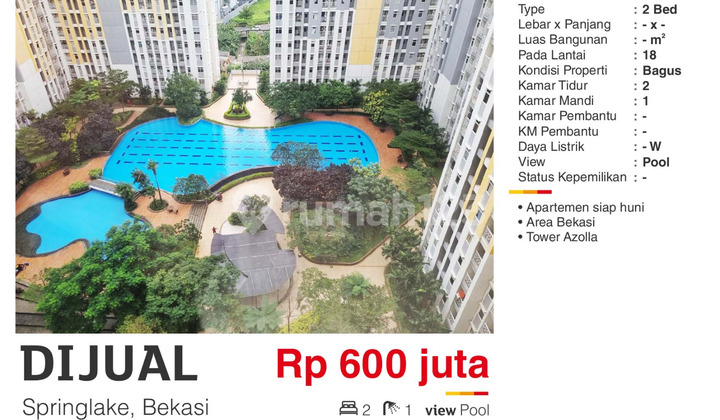 Dijual Apartemen 2BR Unfurnish Springlake Summarecon Bekasi Dijual Apartemen 2BR Unfurnish Springlake Summarecon Bekasi