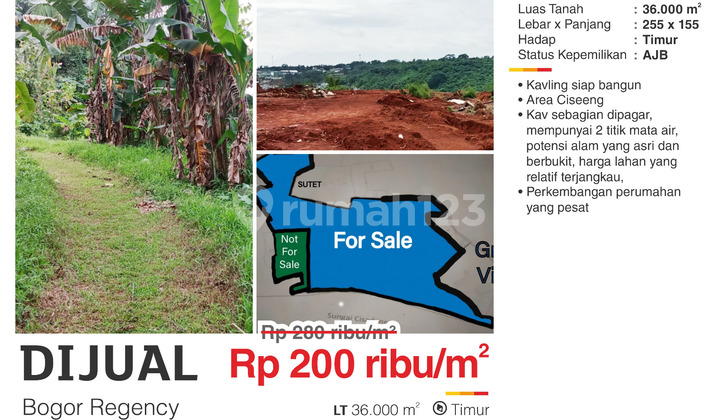 For Sale Ready-to-Build Plots in an Affordable Housing Area in Ciseeng, Bogor. For Sale Ready-to-Build Plots in an Affordable Housing Area in Ciseeng, Bogor.
