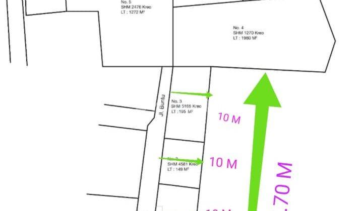 Dijual tanah strategis  langka di di Jl hos cokrominoto tanggerang  5