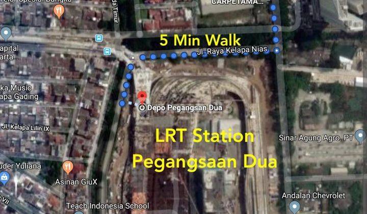 Gudang Pegangsaan dua raya, luas 6961m, seberang stasiun LRT, Zona industri,kondisi bagus,  pergudangan, negosiasi  1