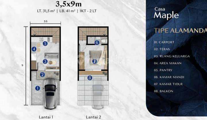 Dijual Rumah Bagus Casa Maple 2 Lantai Pik 2 2