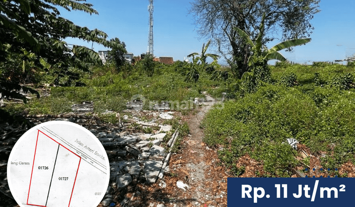 Dijual Tanah Luas 2514 M Strategis Arteri Seokarno Hatta 1