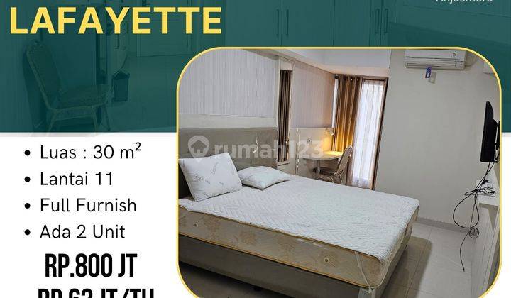 Dijual Apartemen Lafayette Lantai 11 Furnished Type Studio 1