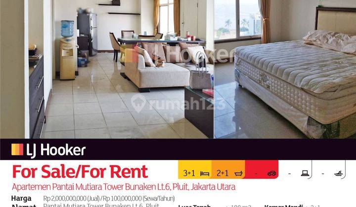 Apartemen Pantai Mutiara Tower Bunaken Lt.6, Pluit, Jakarta Utara 2