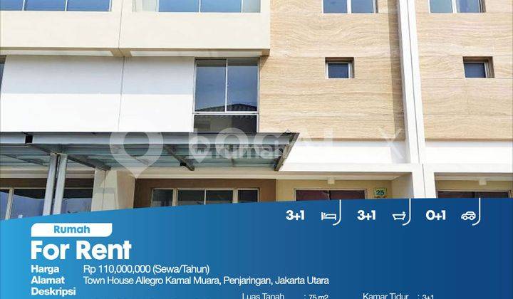 Rumah Town House Allegro Kamal Muara, Penjaringan, Jakarta Utara 2