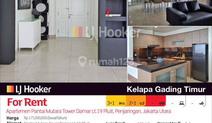 Apartemen Pantai Mutiara Tower Damar Lt.19 Pluit, Penjaringan, Jakarta Utara 2